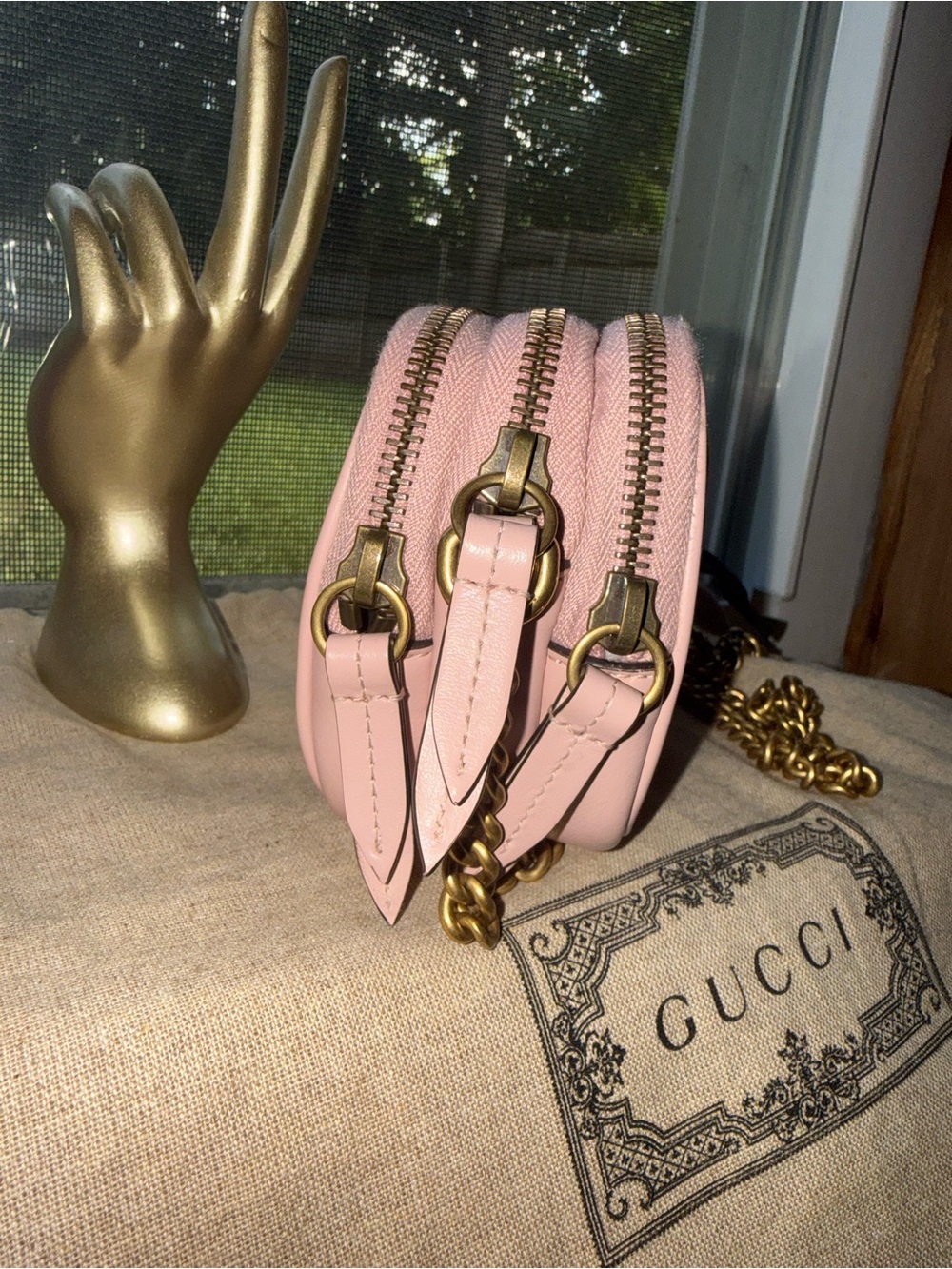 💯 🩷 Gucci GG Triple Zip Mini Marmont - Picture 5 of 14